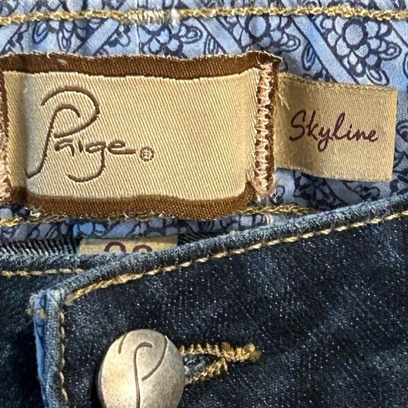 Women’s Paige Skyline‎ Skinny Crop Denim Jeans Size 28 Made in USA - Picture 4 of 9